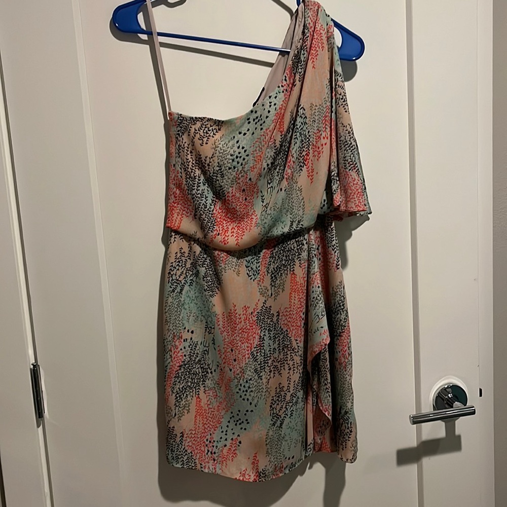 BCBGmaxazria one shoulder mini dress